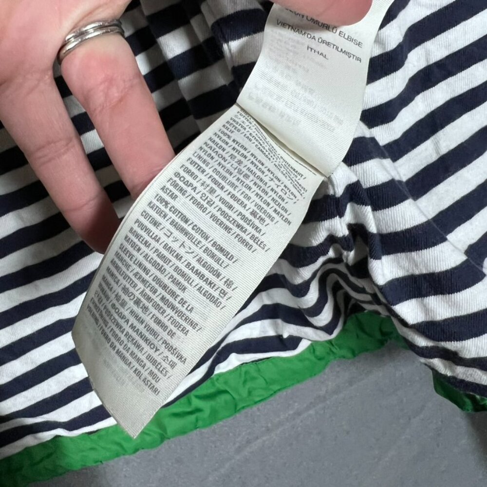 Abercrombie & Fitch Y2K Green Windbreaker sailor stripe preppy nautical - Picture 5 of 12